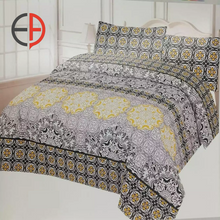 Load image into Gallery viewer, Multicolor Cotton King Size Double Bedsheet With 2 Pillow Covers Best Quality