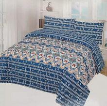 Load image into Gallery viewer, Multicolor Cotton King Size Double Bedsheet With 2 Pillow Covers
